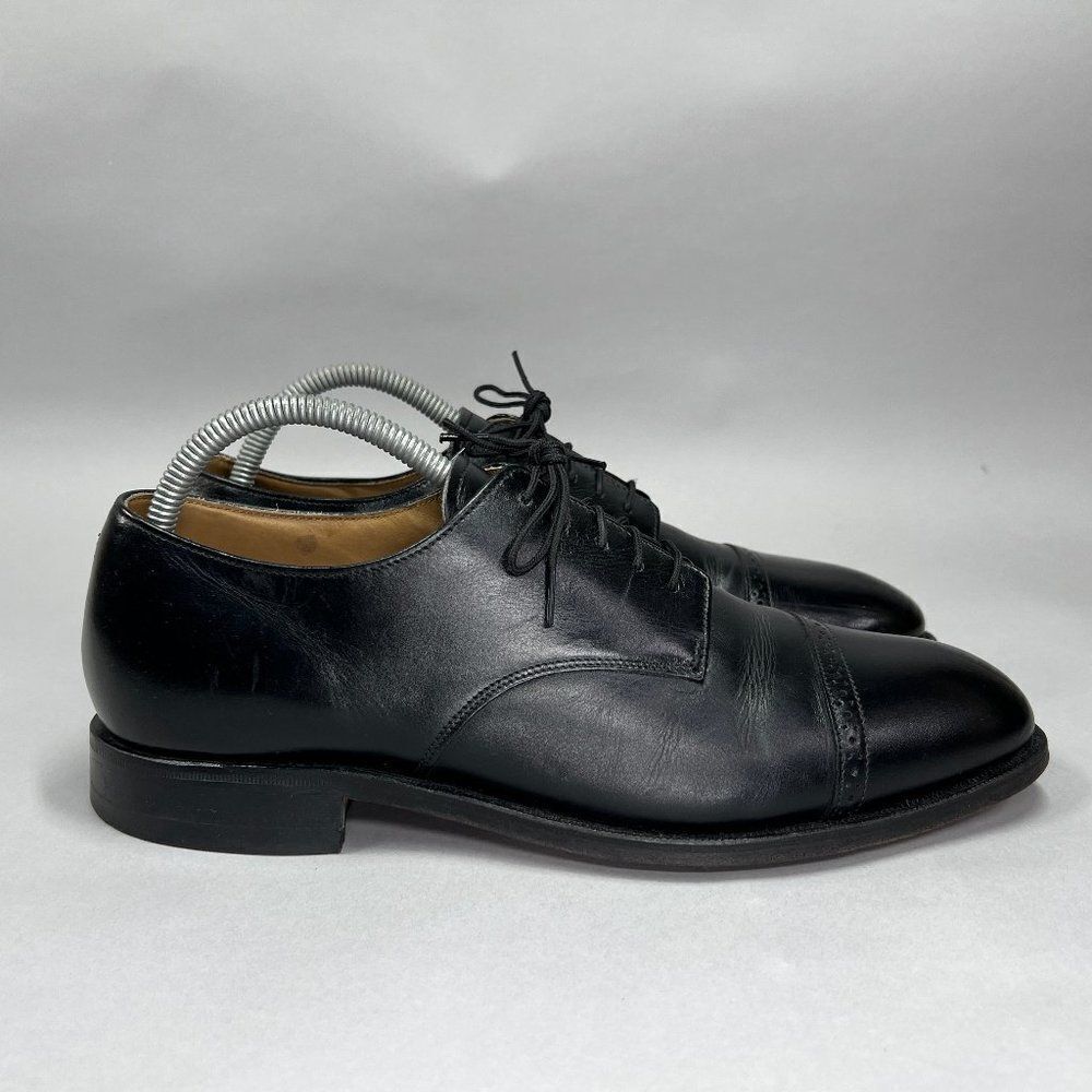 Johnston & Murphy Men's Size 8‎ Black Leather Cap Toe Dress Shoes